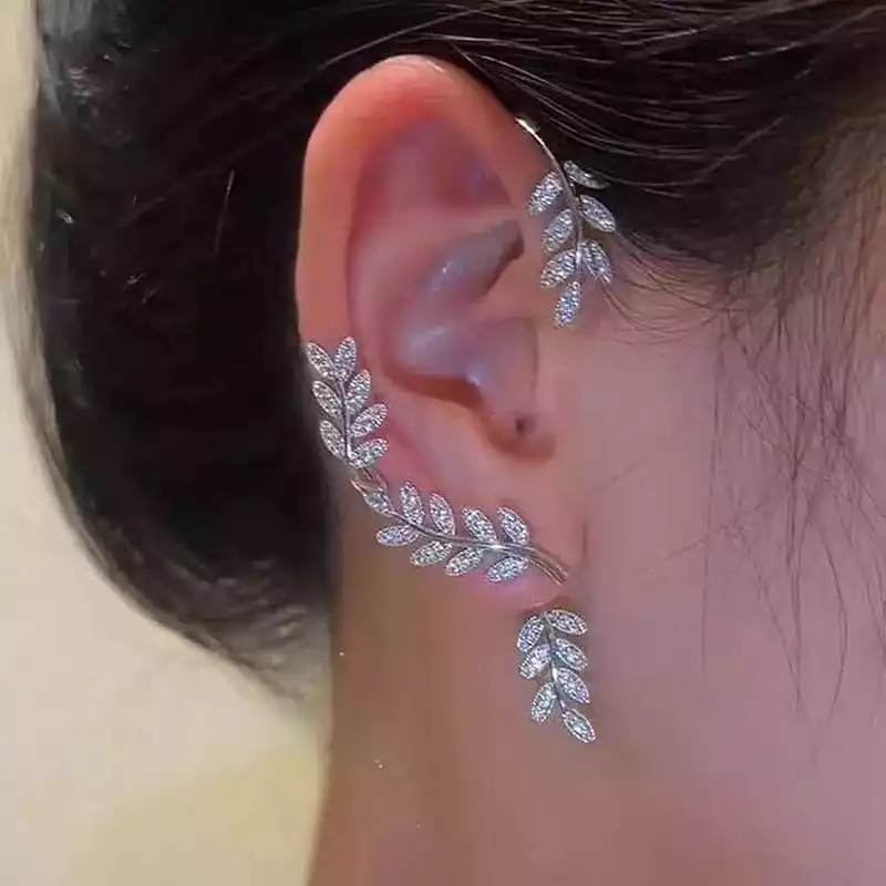 1 pc Women's Fashion Leaf Style Earrings Ear Cuffs Clip