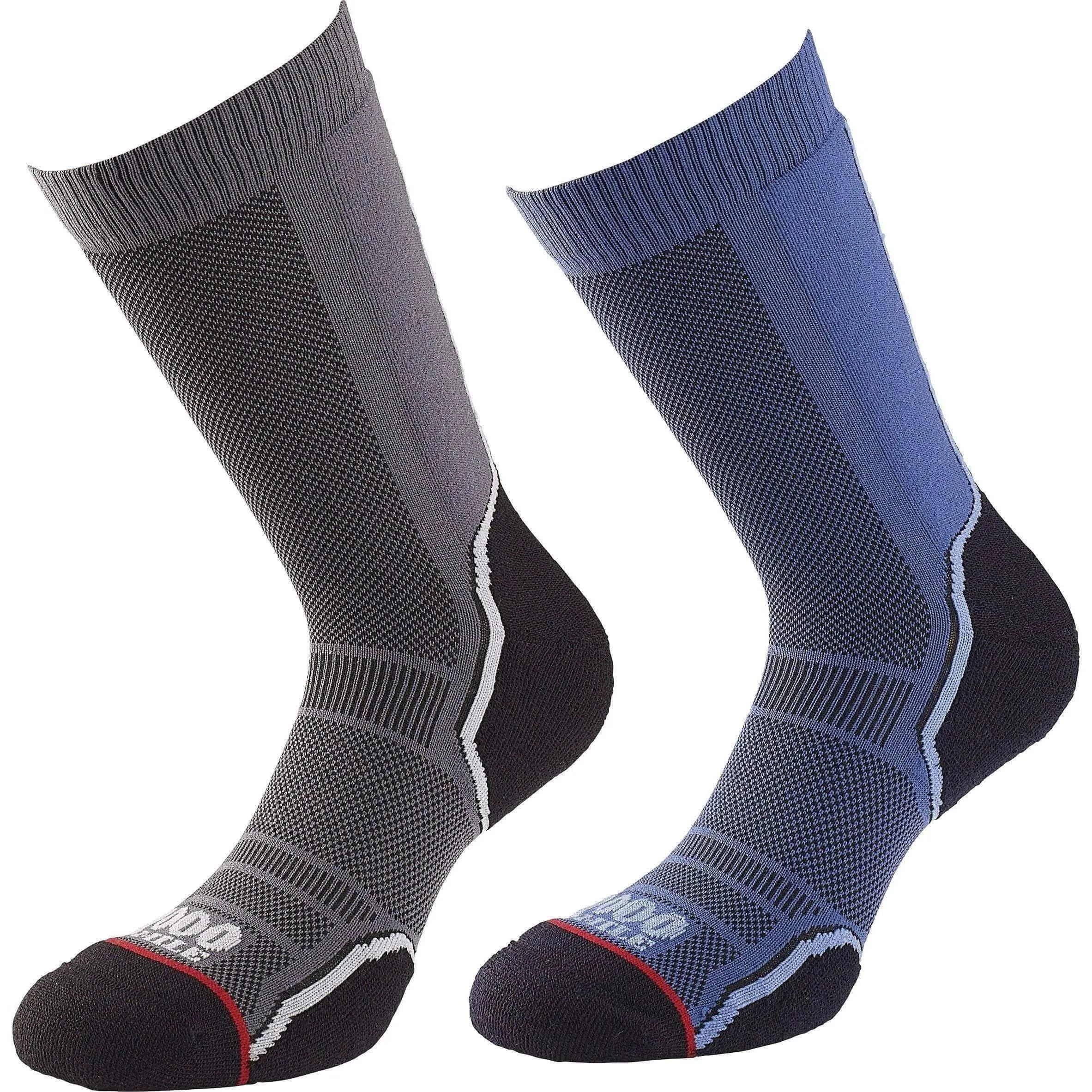 1000 Mile Trek (2 Pack) Mens Walking Socks - Grey