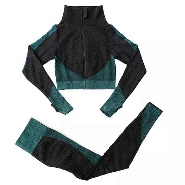 2/3Pcs Seamless Yoga Set Gym Fitness Clothing Women Yoga Suit Sportswear Female