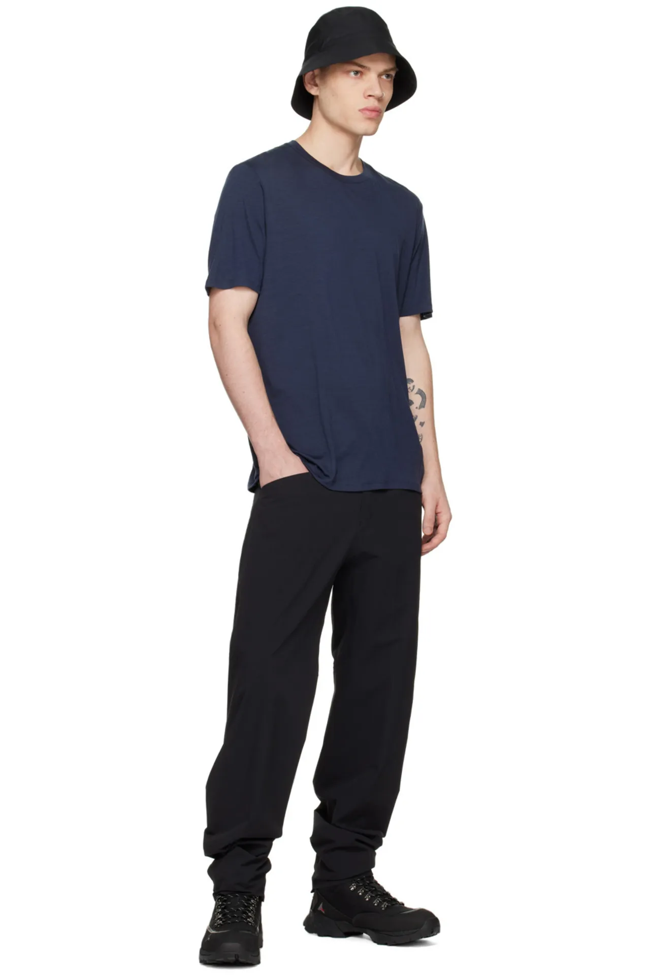 ARC'TERYX  |Crew Neck Wool Nylon Blended Fabrics Short Sleeves Outdoor