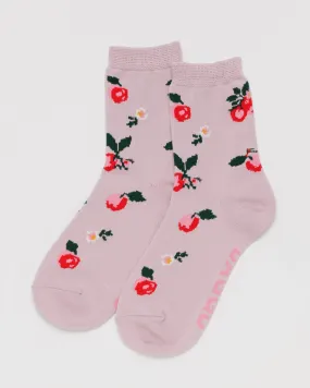 Baggu: Crew Sock - Needlepoint Apple