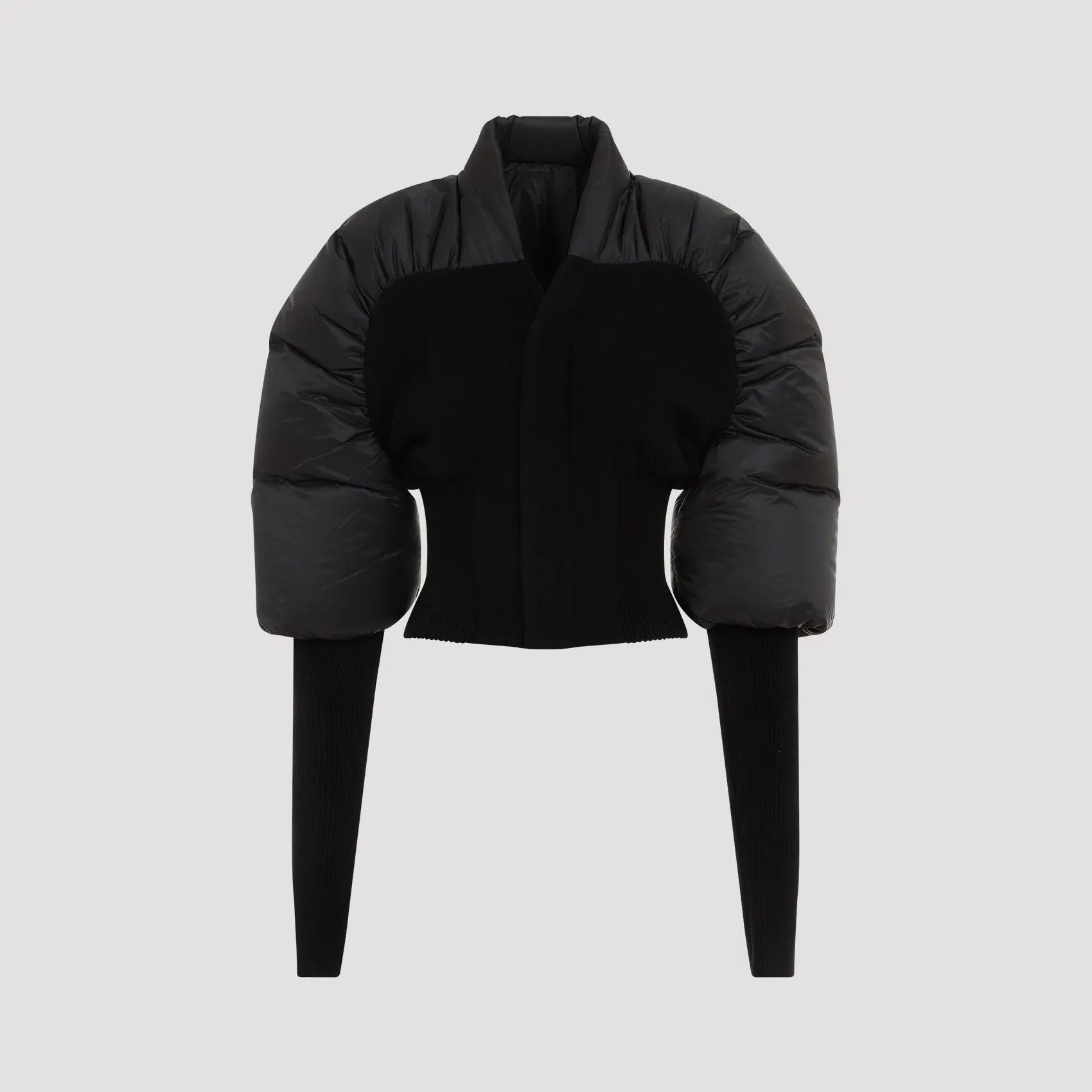 Black Duvetina Polyamide Coat