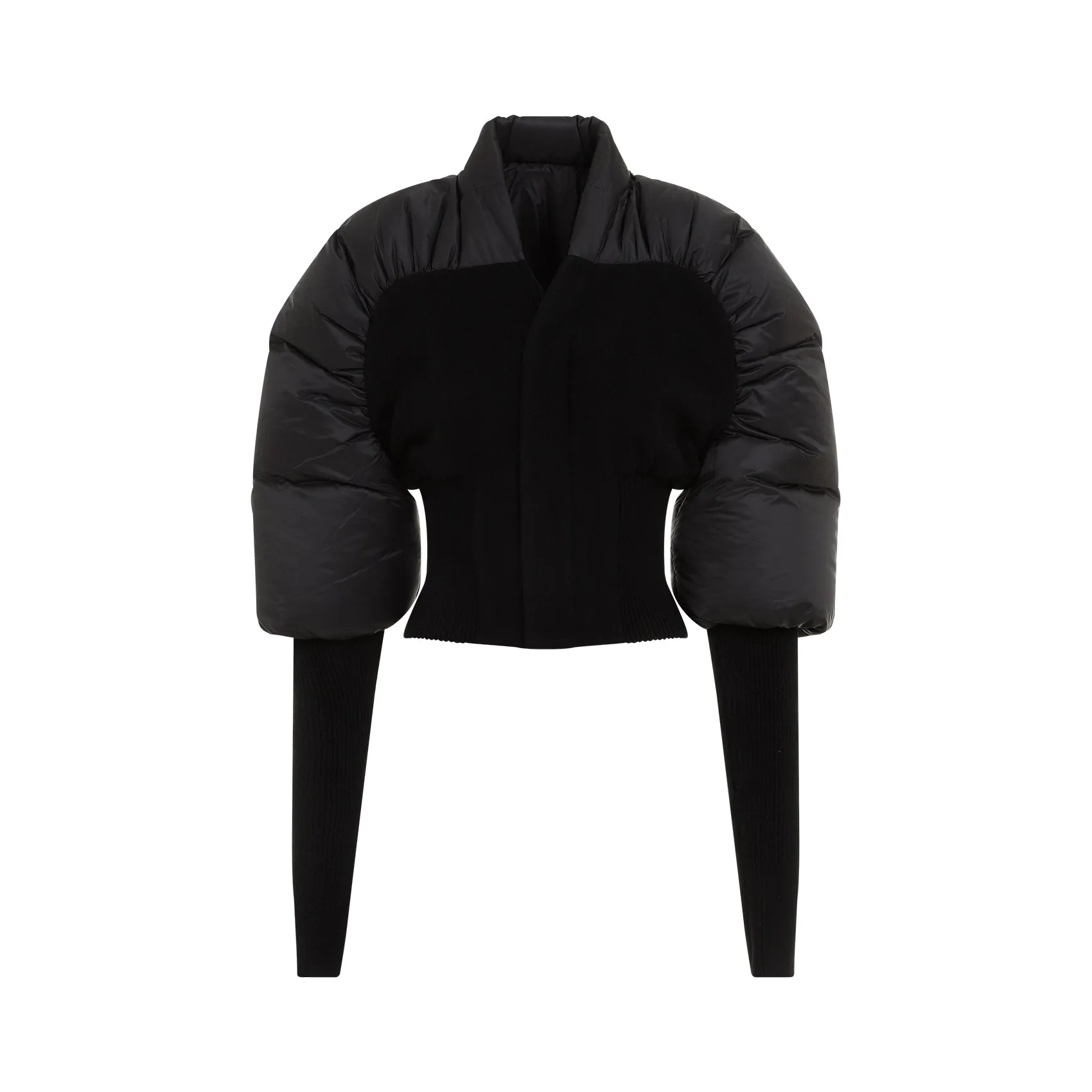 Black Duvetina Polyamide Coat