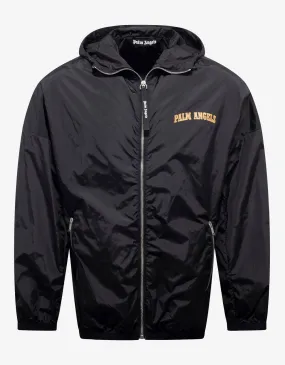 Black New College Logo Print Windbreaker