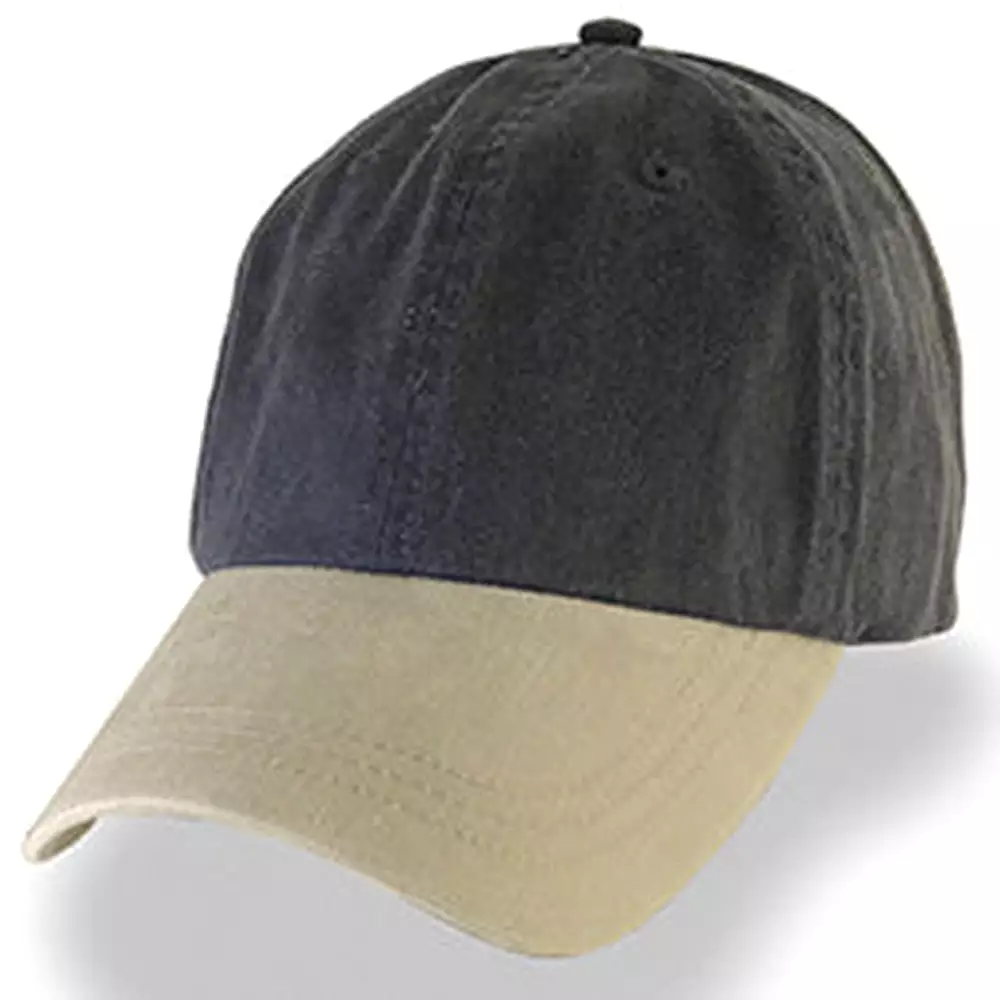 Black with Khaki Weathered - Unstructured Baseball Cap