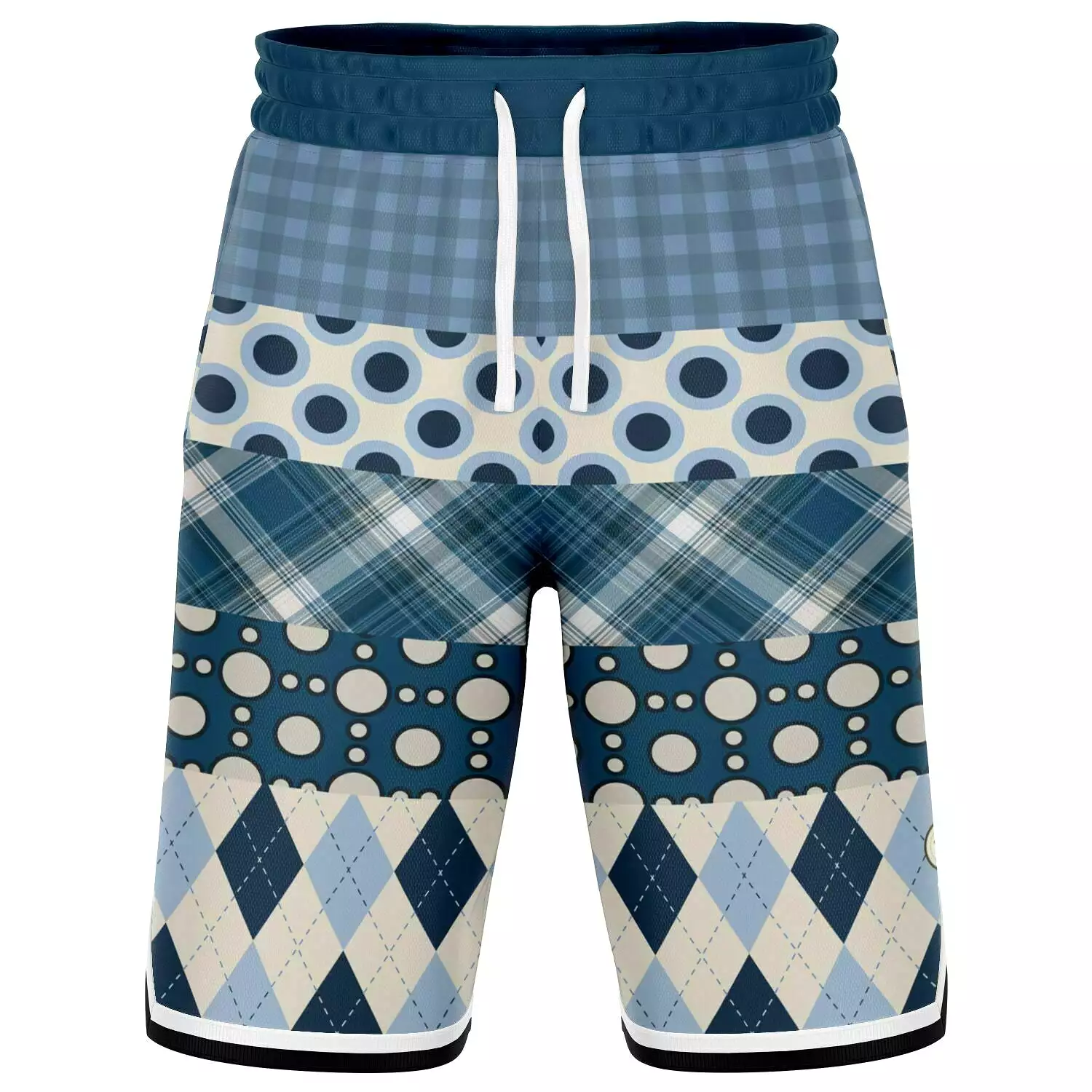 Blueberry Hill Plaid Patchwork Basketball Shorts