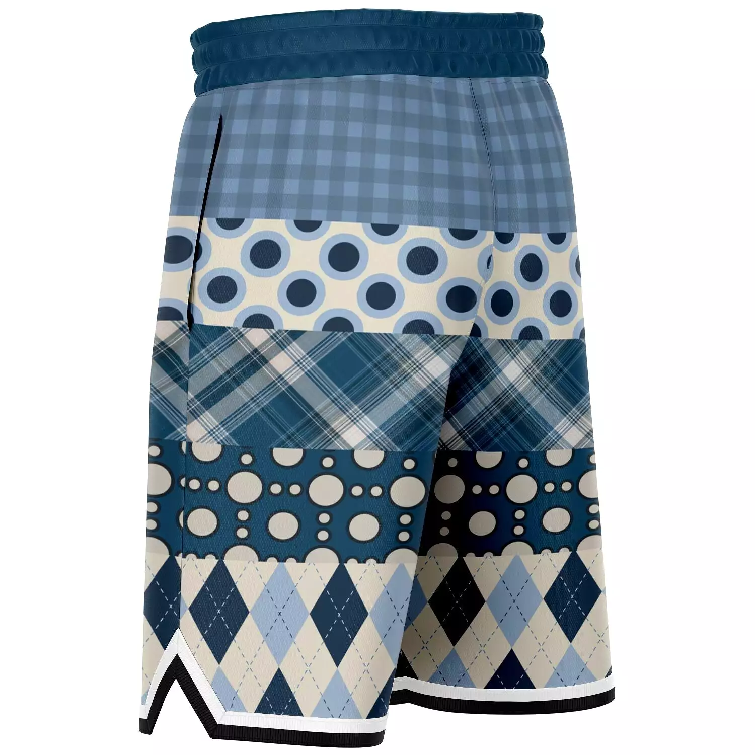 Blueberry Hill Plaid Patchwork Basketball Shorts