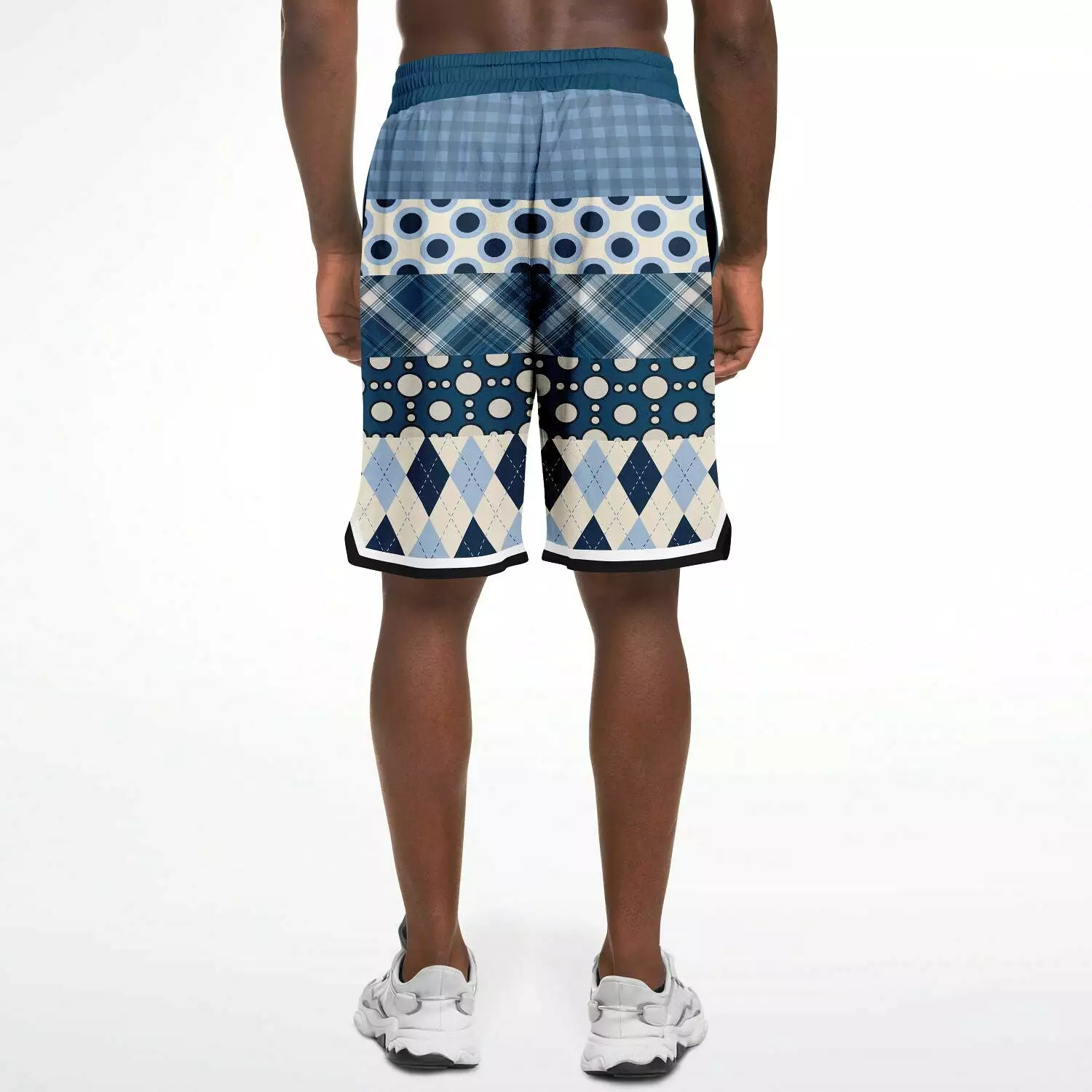 Blueberry Hill Plaid Patchwork Basketball Shorts