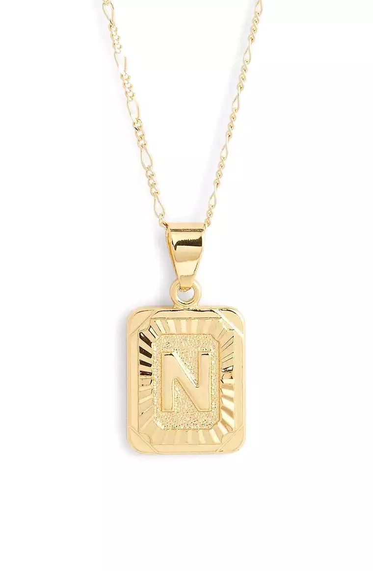 BRACHA Initial Card Necklace