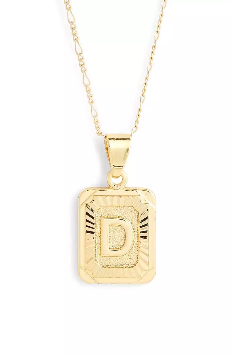 BRACHA Initial Card Necklace