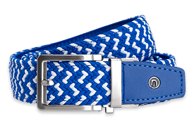 Braided Blue & White, 1 3/8 Strap, Golf Belt