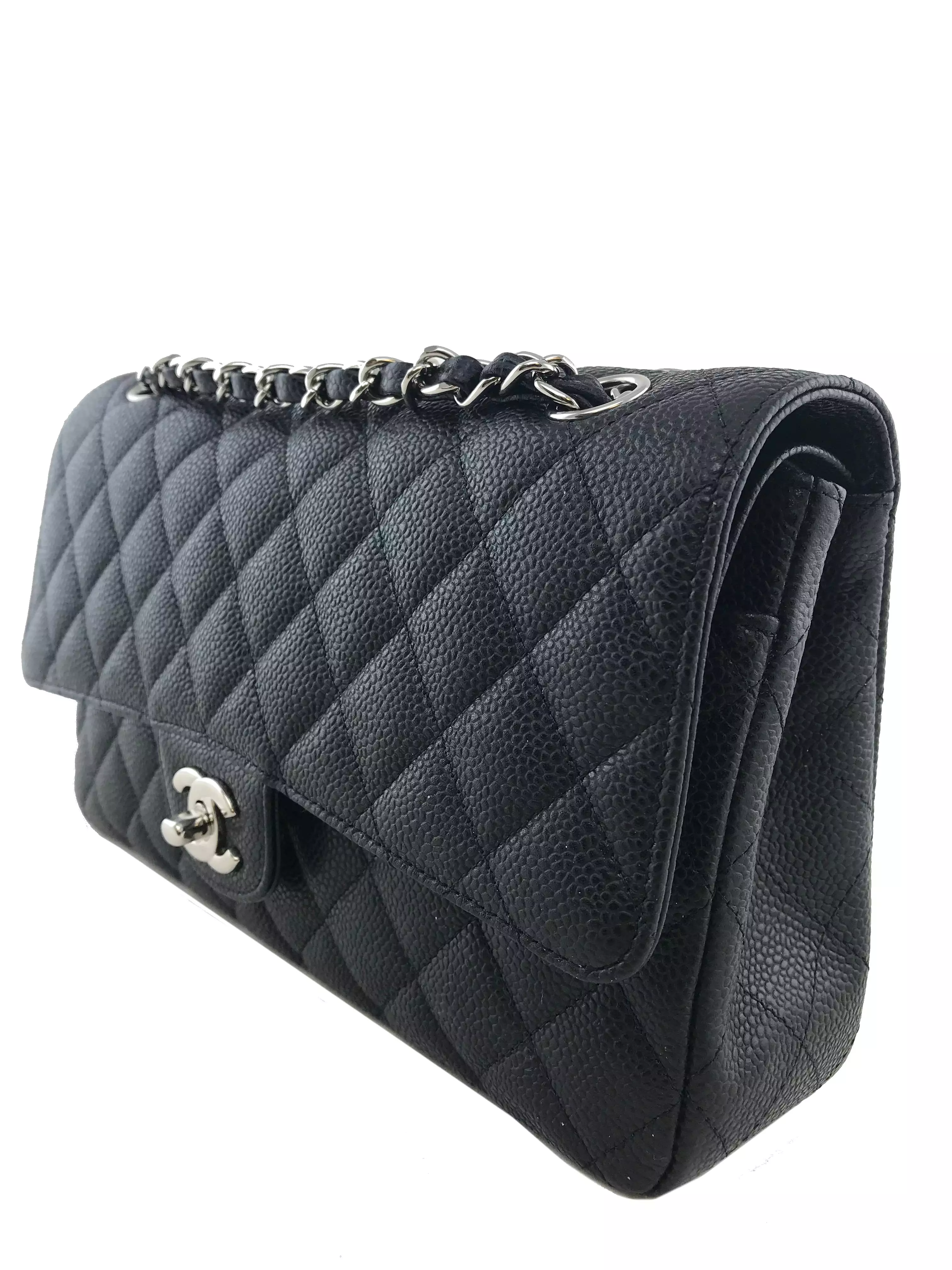 Chanel Quilted Caviar Classic Medium Double Flap Bag