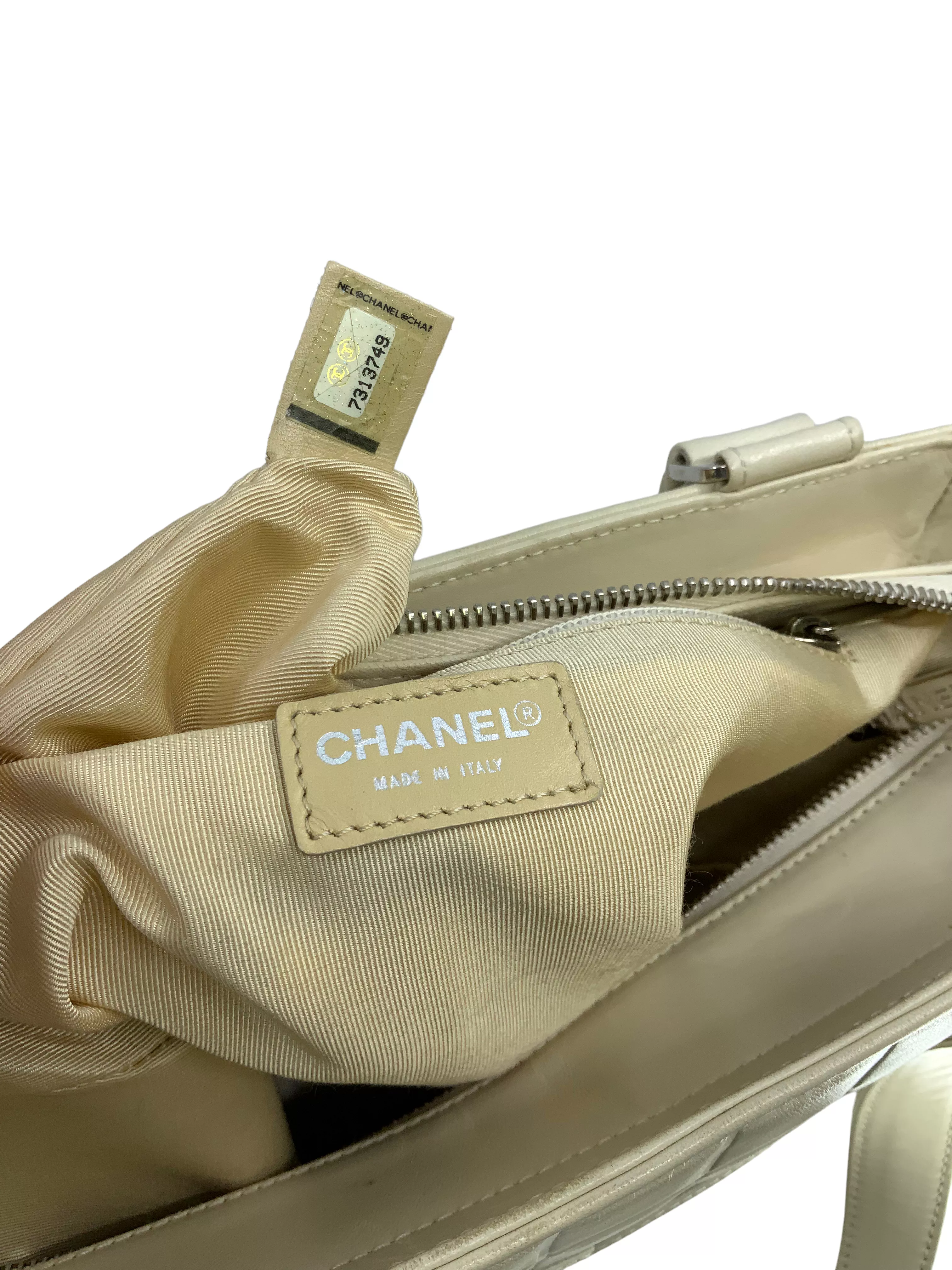 CHANEL Small Chocolate Bar Square Stitch Tote Bag