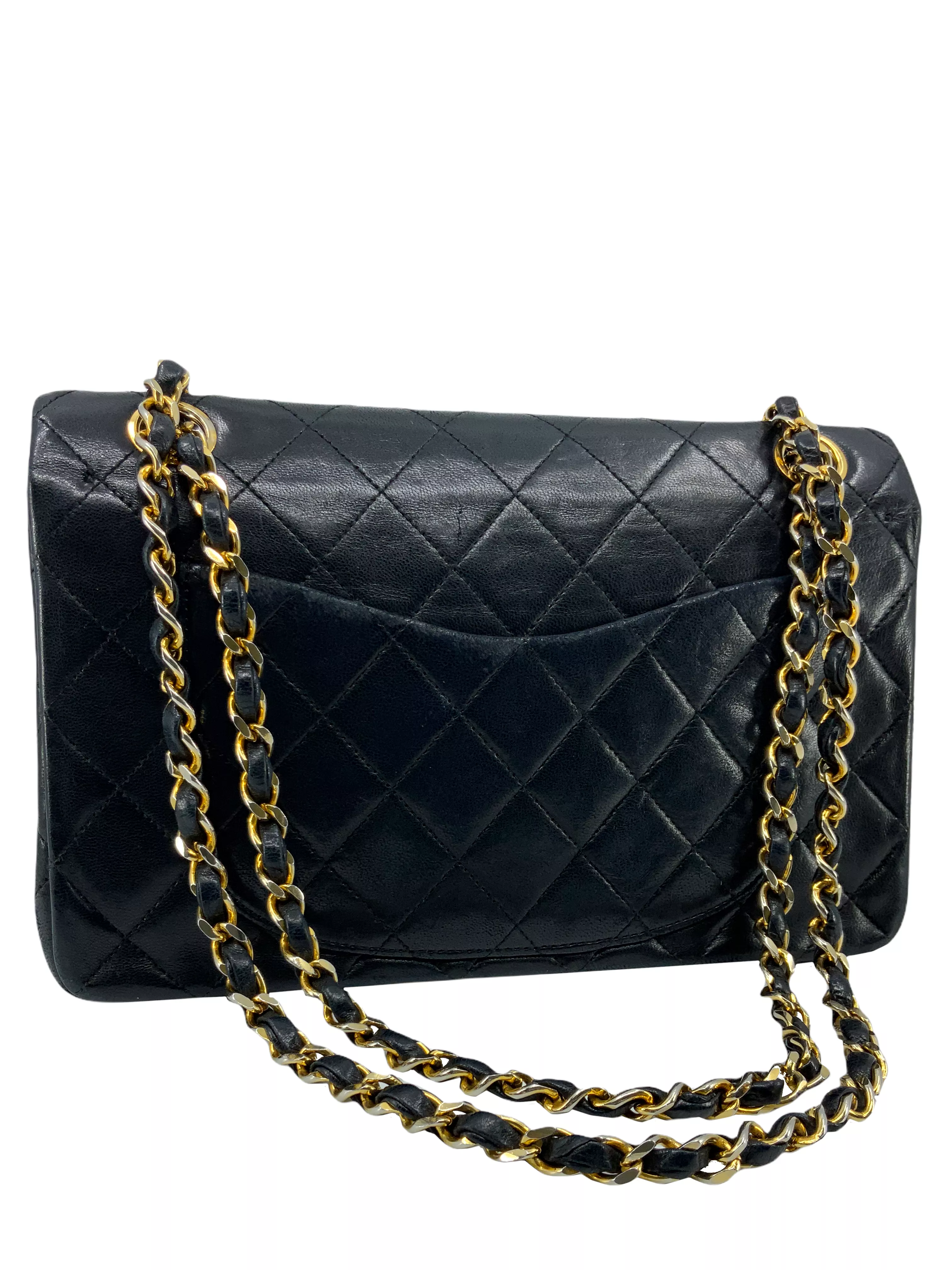 Chanel Vintage Quilted Lambskin Small Classic Double Flap Bag