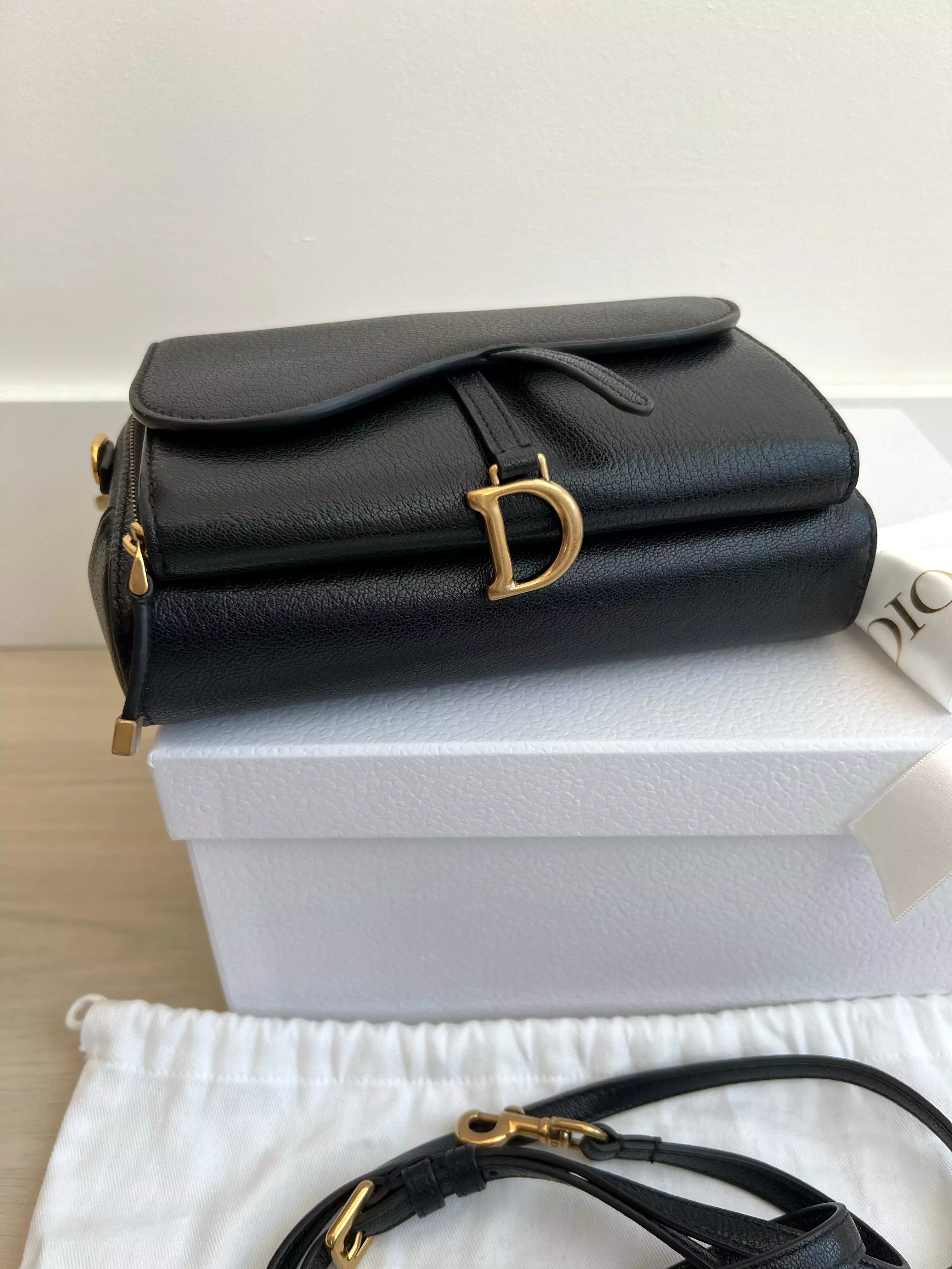 Christian Dior Saddle Double Pouch Bag