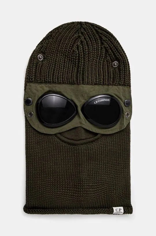 C.P. Company wool balaclava Ski Mask green color 17CMAC301A005509A