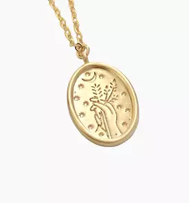 Demeter Floral Stamp Necklace