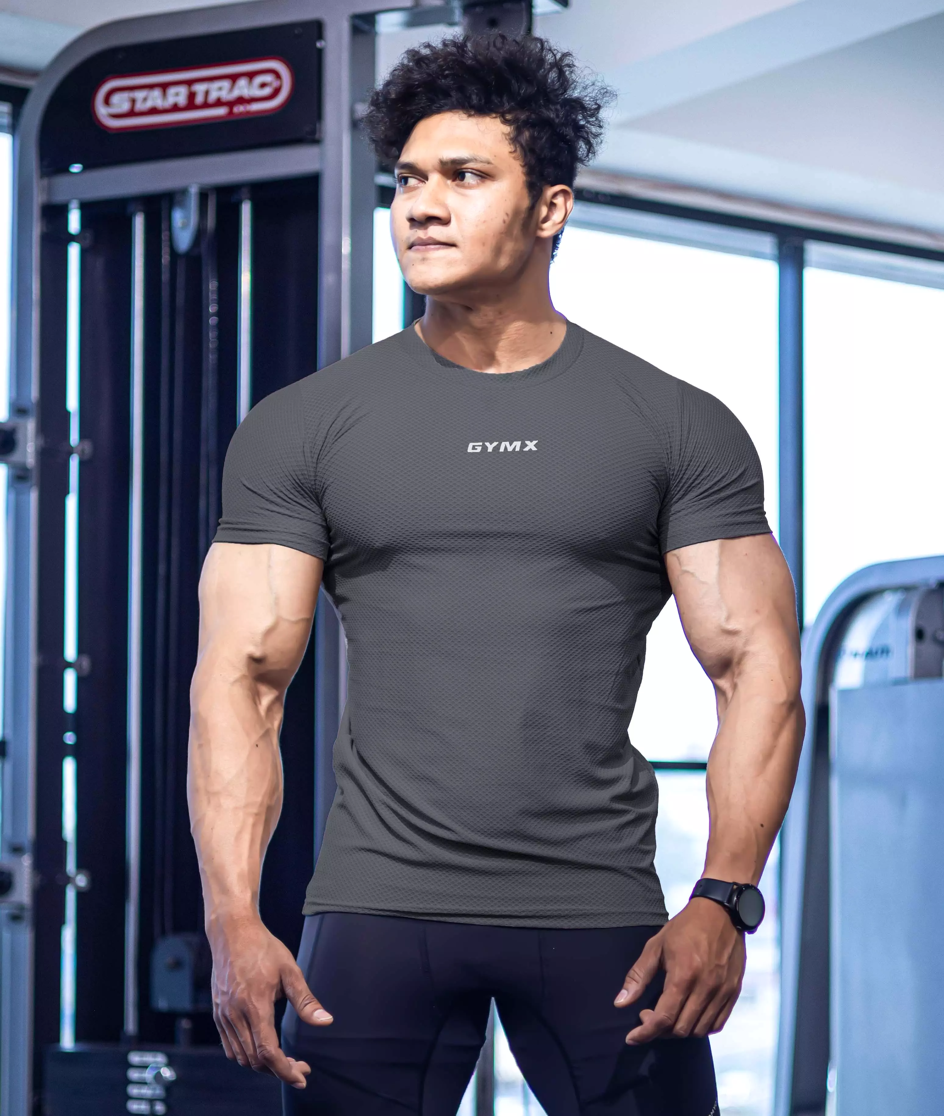 Diamond Cut GymX Tee: Shadow Grey