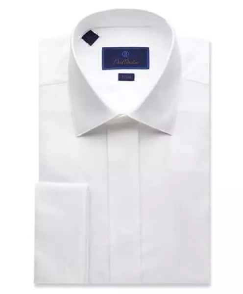 DIAMOND TEXTURED TUXEDO SHIRT - TRIM FIT