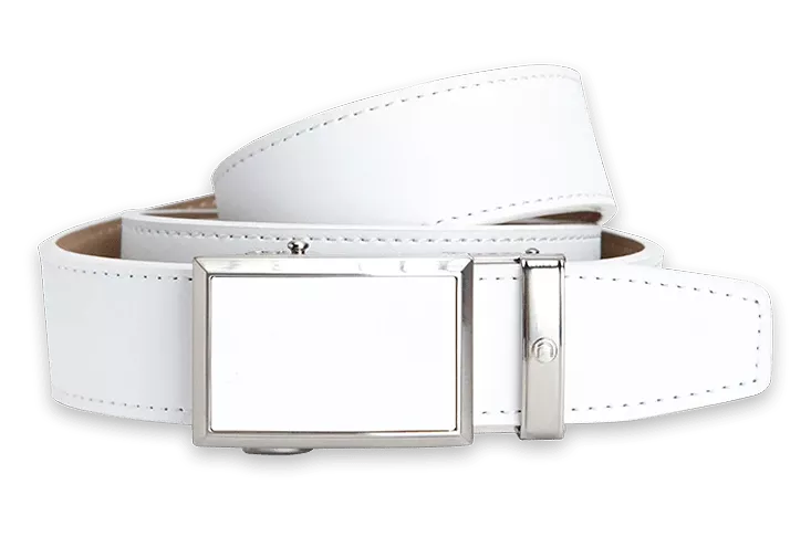 Go-In Traditions Smooth White, 1 3/8 Strap, Golf Belt