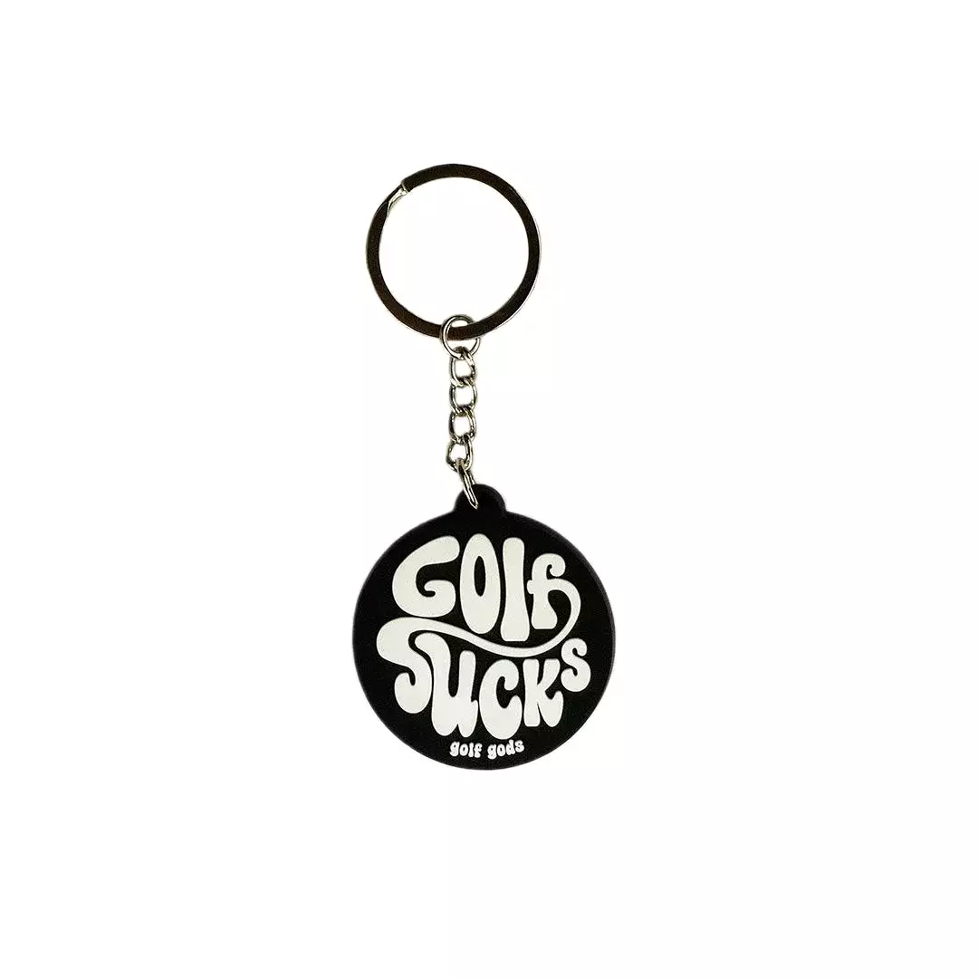 Golf Golf Sucks Retro Key Ring