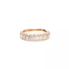 Grey Diamond Celestine Half Eternity Pavé Band