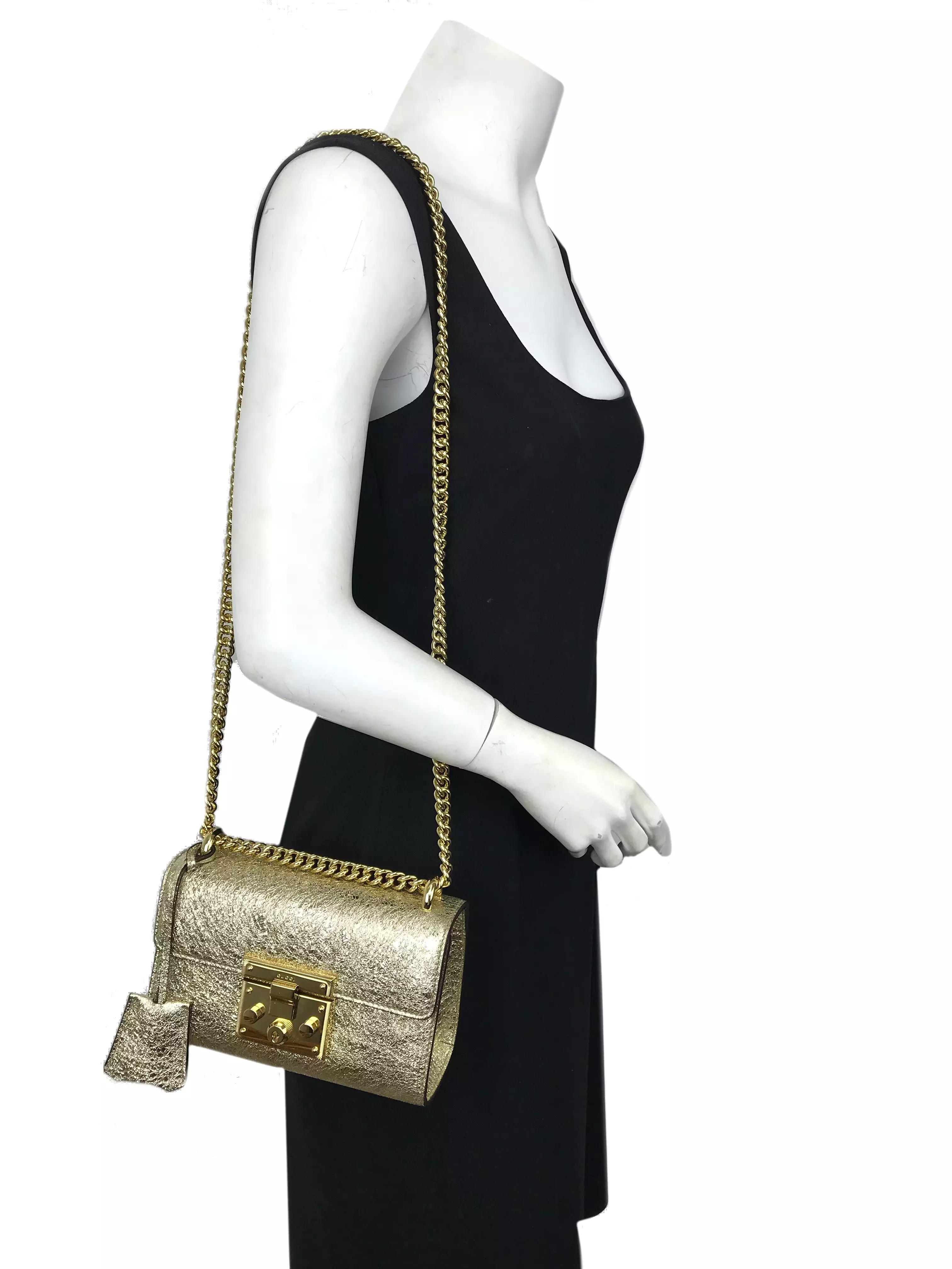 Gucci Padlock Small Metallic Shoulder Bag