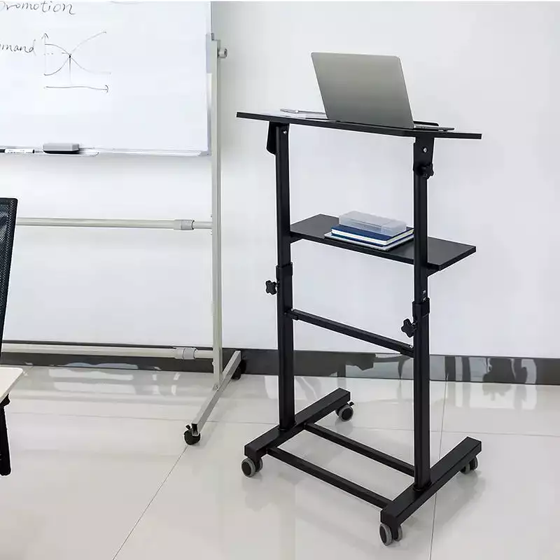 Height Adjustable Mobile Workstation With Tiltable Desktop Mount SH-WS-T01A