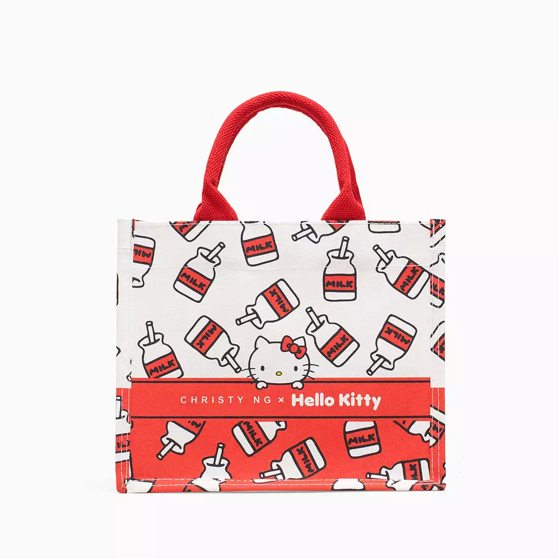 Hello Kitty Milk Bottle Mini Grocery Tote