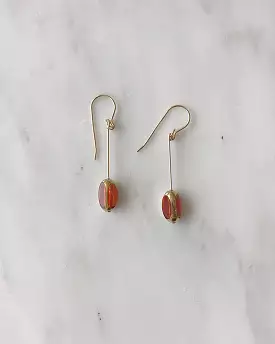 I. Ronni Kappos Jewel Orange Bean Earrings