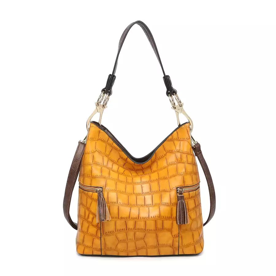 Jen & Co Rochelle Croc Hobo Purse