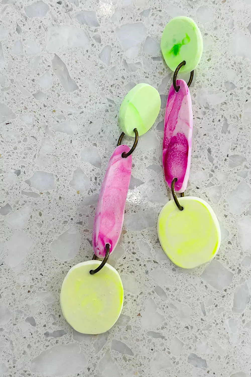 JEN EALES PEBBLES EARRINGS LIME