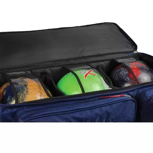 KR Strikeforce Diamond Navy Triple Roller Premium Bowling Bag