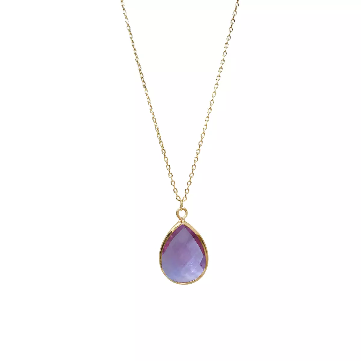 Lilac Teardrop Necklace