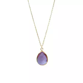 Lilac Teardrop Necklace