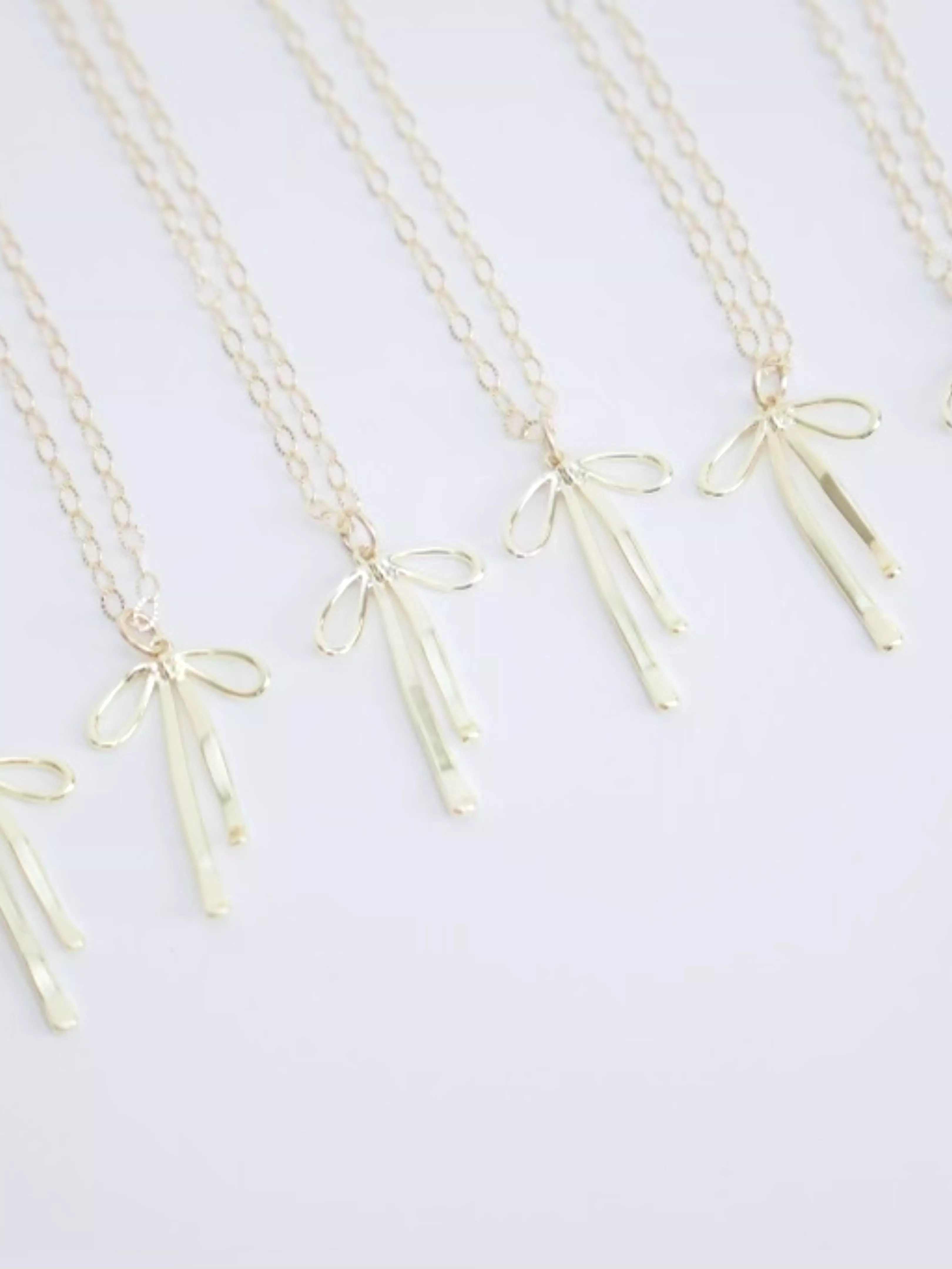 Madeline Bow Charm Necklace