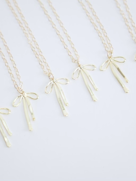 Madeline Bow Charm Necklace