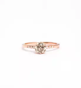 Medium Champagne Diamond Hazeline Solitaire