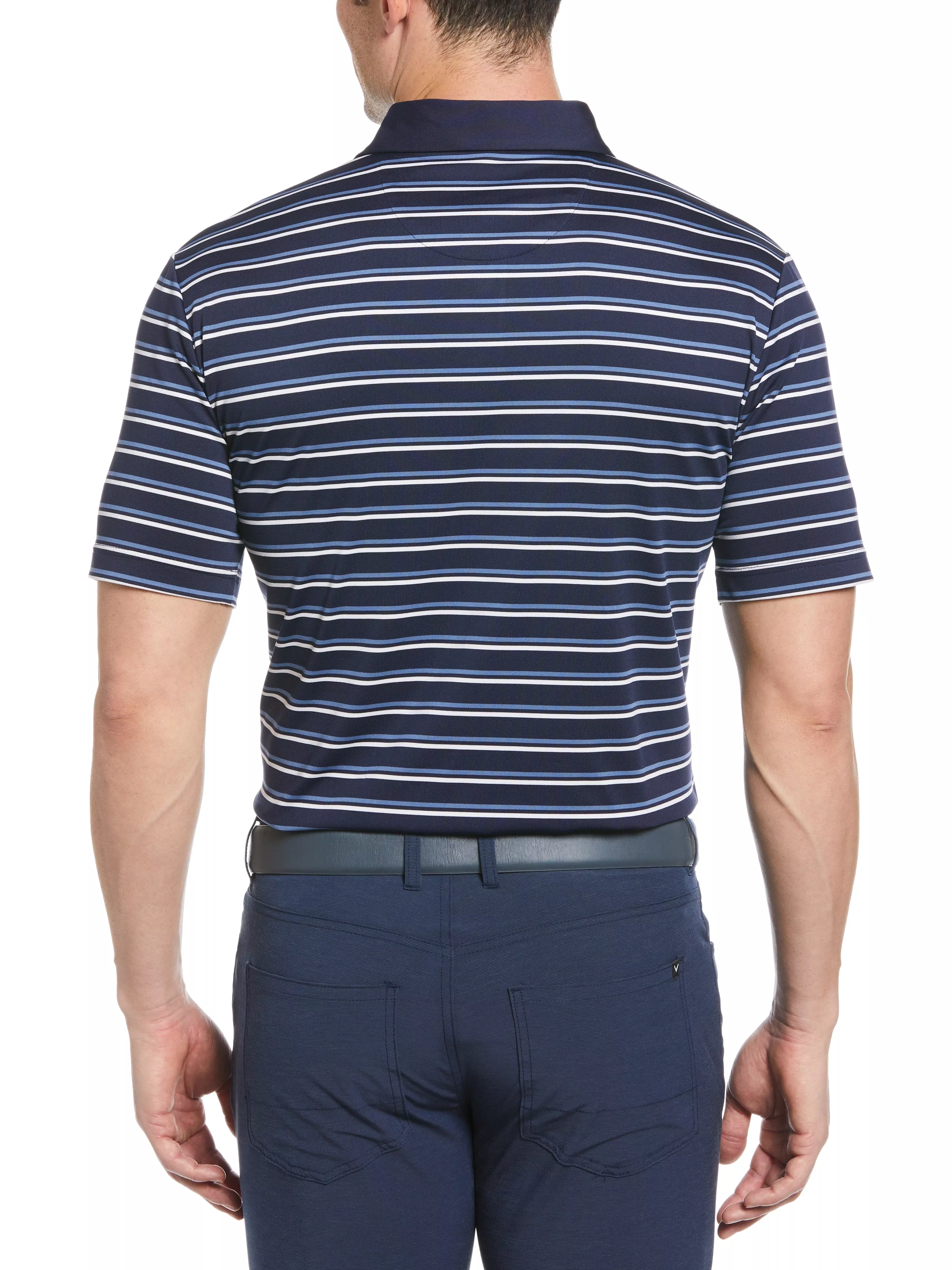 Mens Feeder Stripe Golf Polo