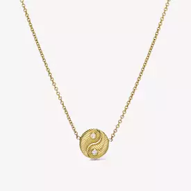 Mini All Gold Yin Yang Pendant