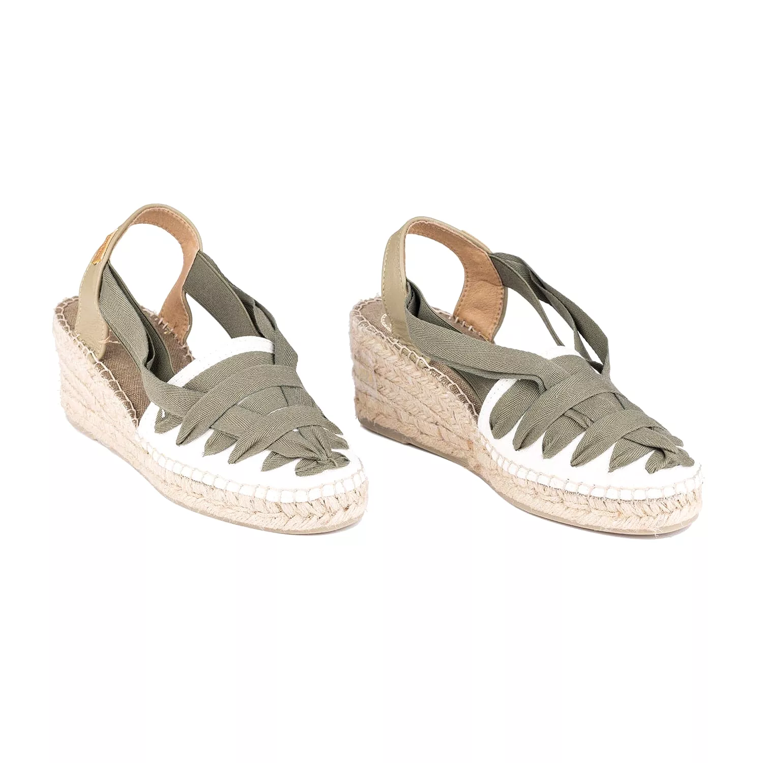 Multicolor Cotton Blend Wedge Espadrille for Women - Tracy-CU