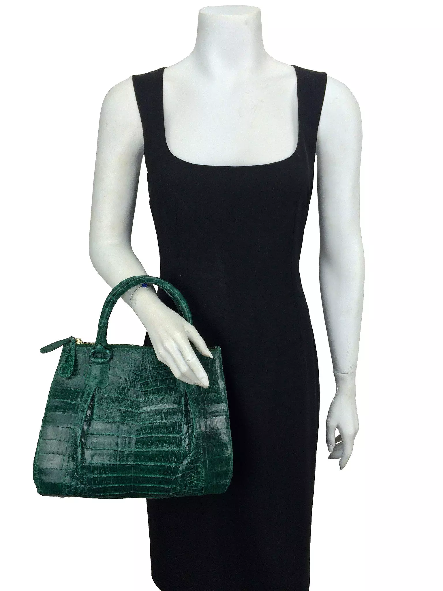 Nancy Gonzalez Double-Zip Crocodile Tote Bag