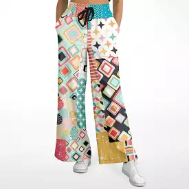 Old Miami Geometric Trefoil Eco-Poly Stretchy Phat Bellbottoms