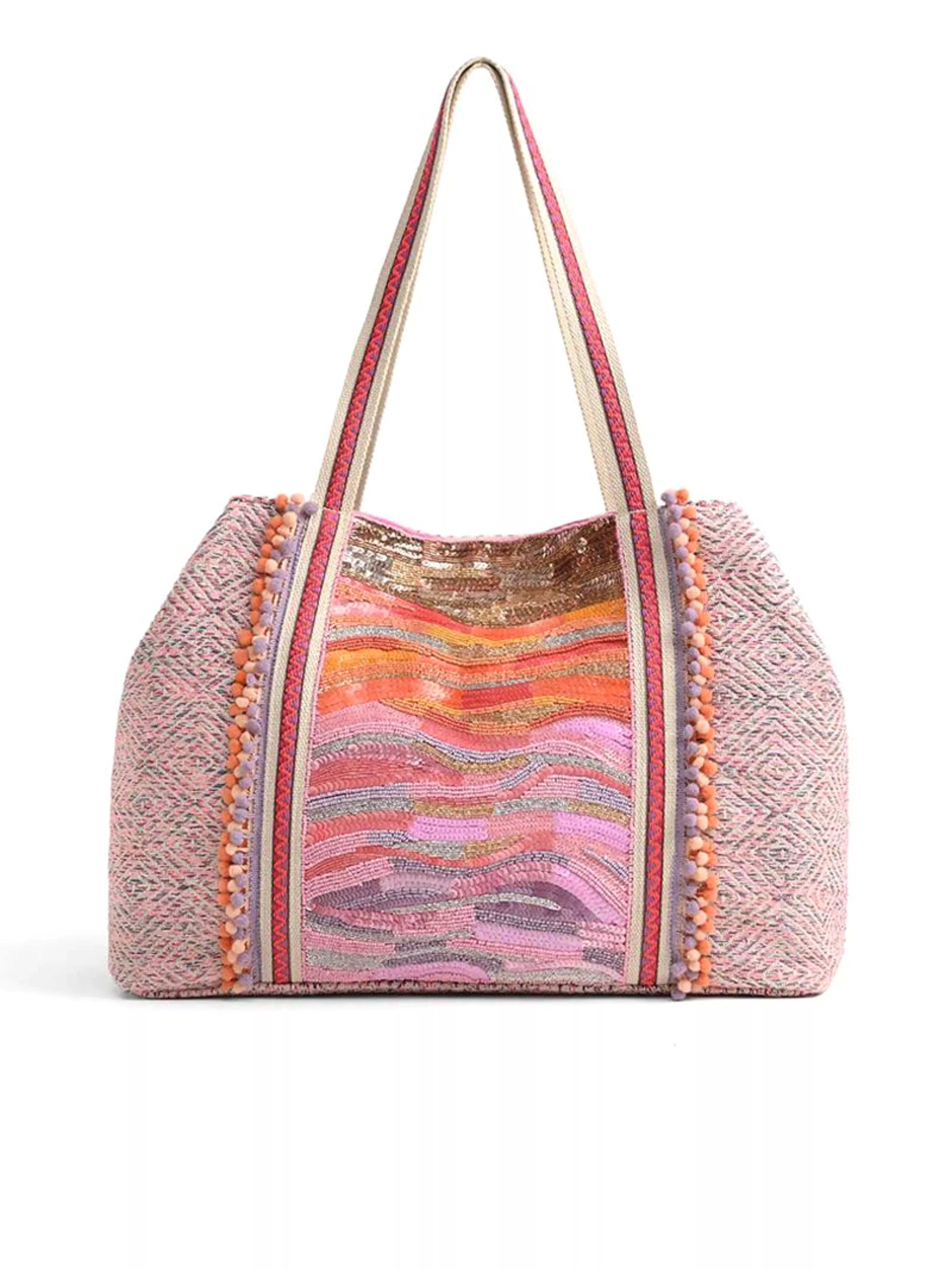 Orange Mauve Ombre Tote