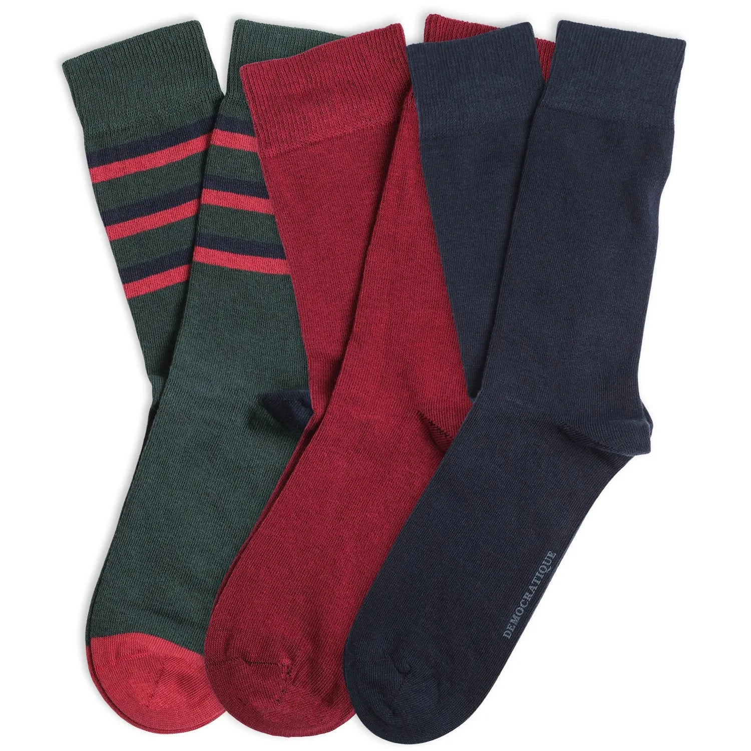 Originals Mix Striped and Solid 3-pack - Forest Green, Navy and Bordeaux