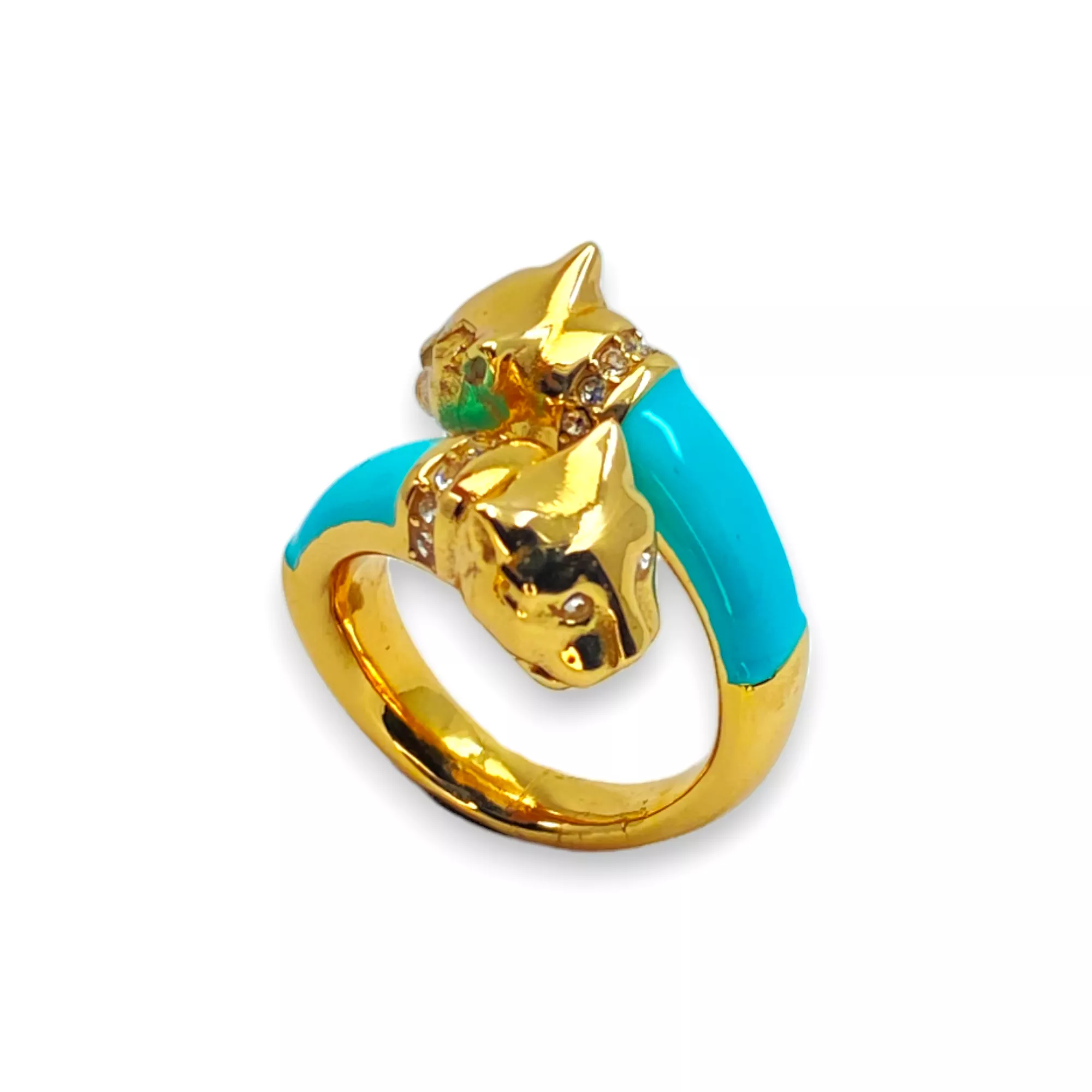 PANTHER RING CONTRARIE' TURQUOISE