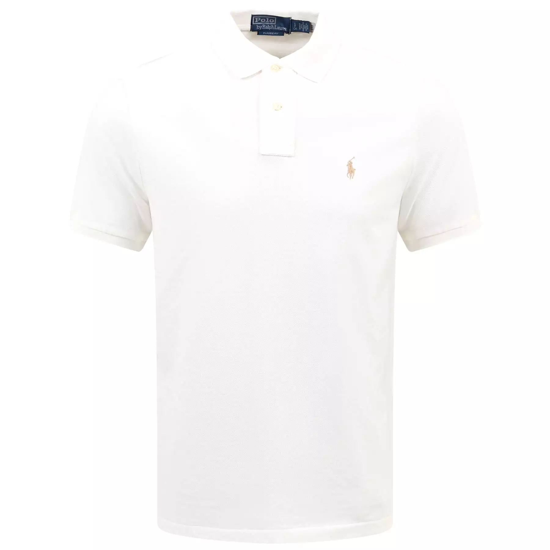 Polo Golf Classic Fit Cotton Knit Polo Shell White - SU24