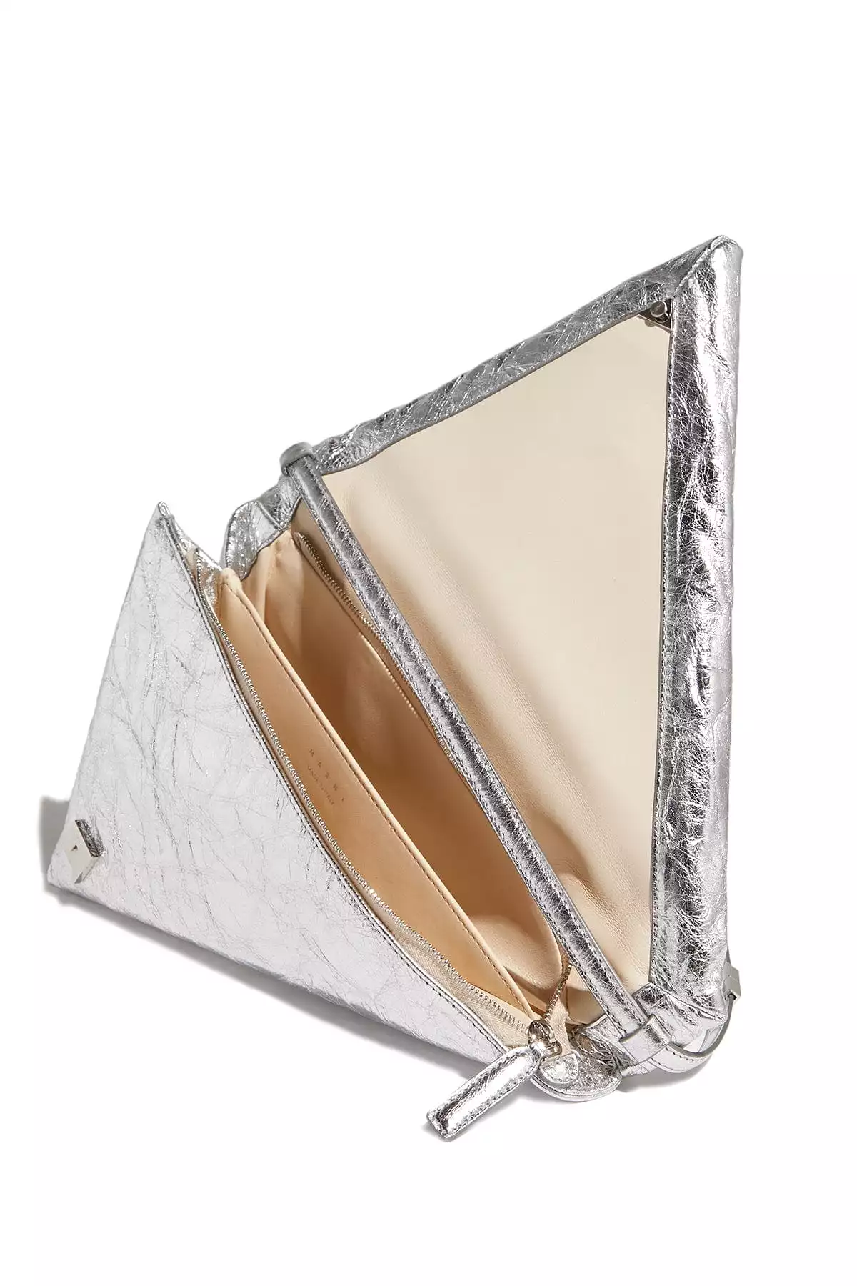 Prisma Triangle Bag in Silver