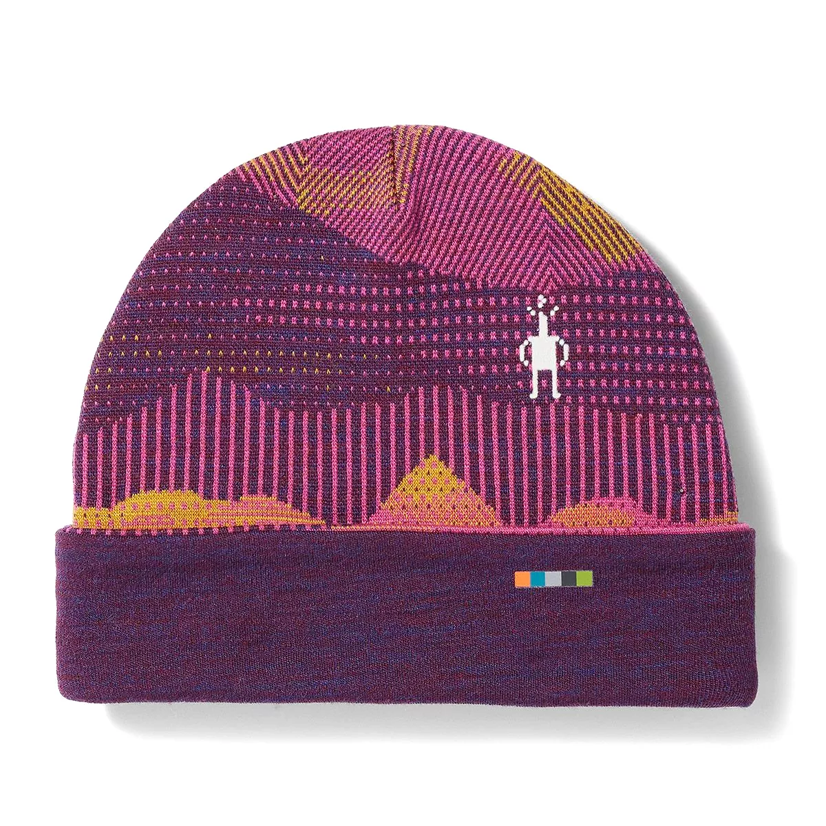 Smartwool Purple Iris Mountain Scape Kids Cuffed Beanie