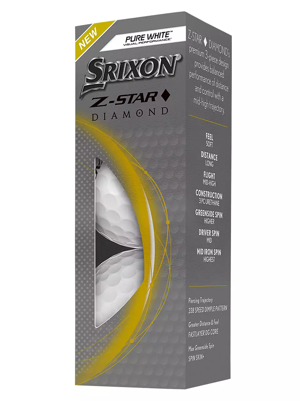 Srixon Z-Star Diamond 2 Golf Balls White (1 Dozen) (2023)